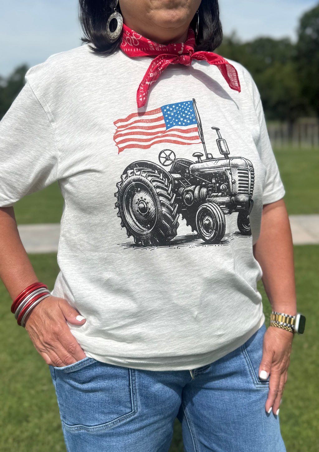 Patriotic Tractor Tee