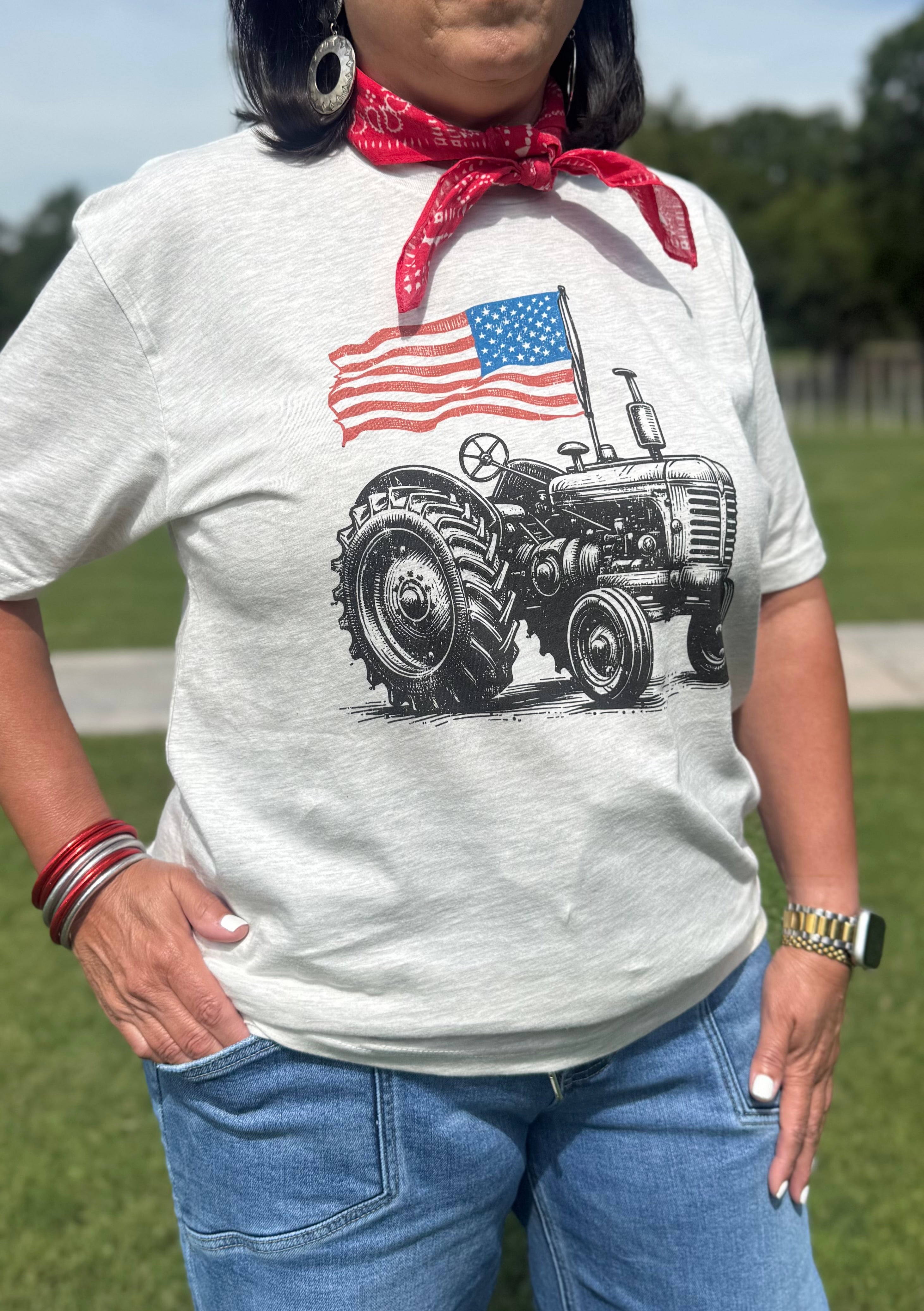 Patriotic Tractor Tee