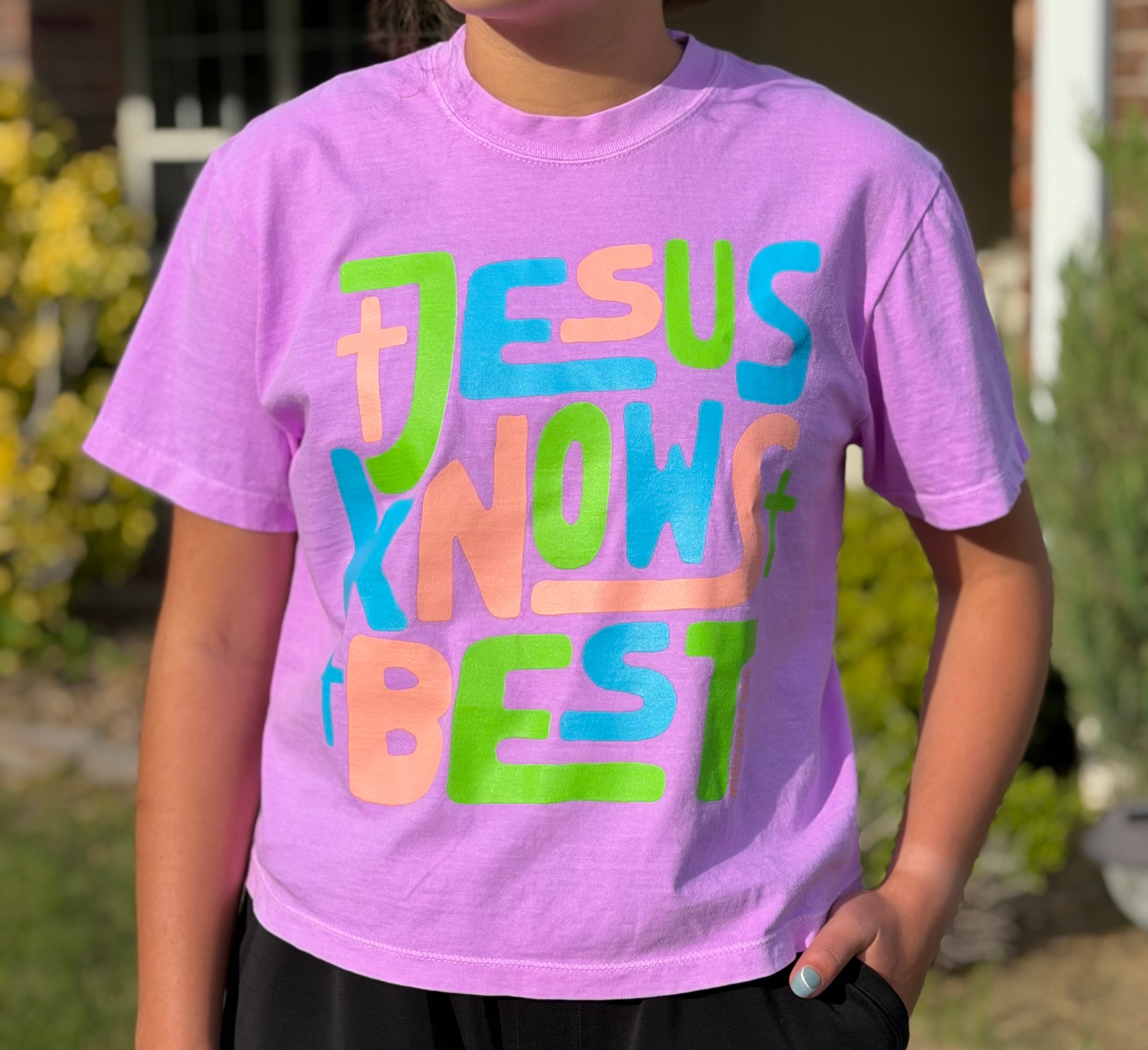 Jesus Knows Best Cropped Tee
