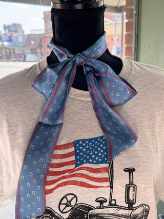 Denim Horseshoe Twilly