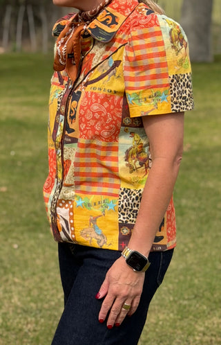Rodeo Revival Patchwork Pearl Snap