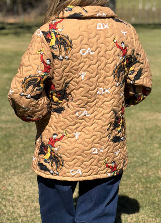 Ida Mae Lazy J Gold Quilted Jacket