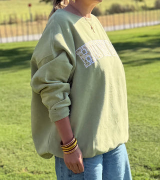 Howdy Western Patchwork Sweatshirt