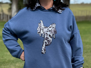 Billie Vintage Saddle Crewneck