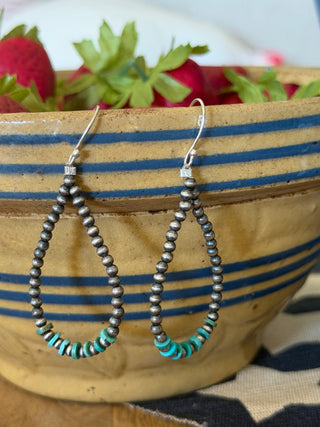 Cloud Mountain Turquoise Teardrop Earrings
