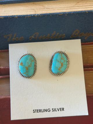 Donovan Nez Kingman Turquoise Earrings