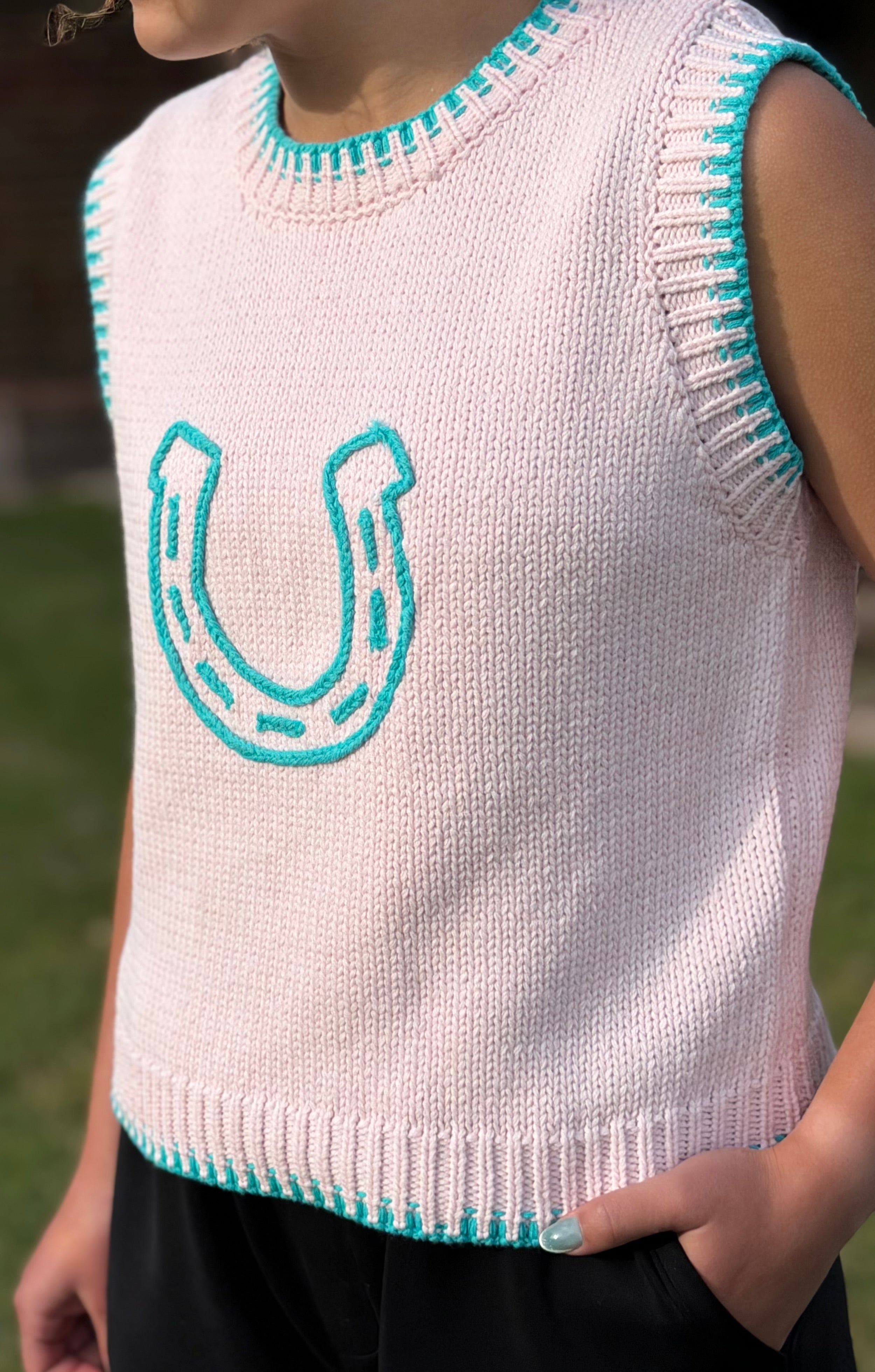 The Nicki Horseshoe Sweater Vest