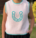 The Nicki Horseshoe Sweater Vest