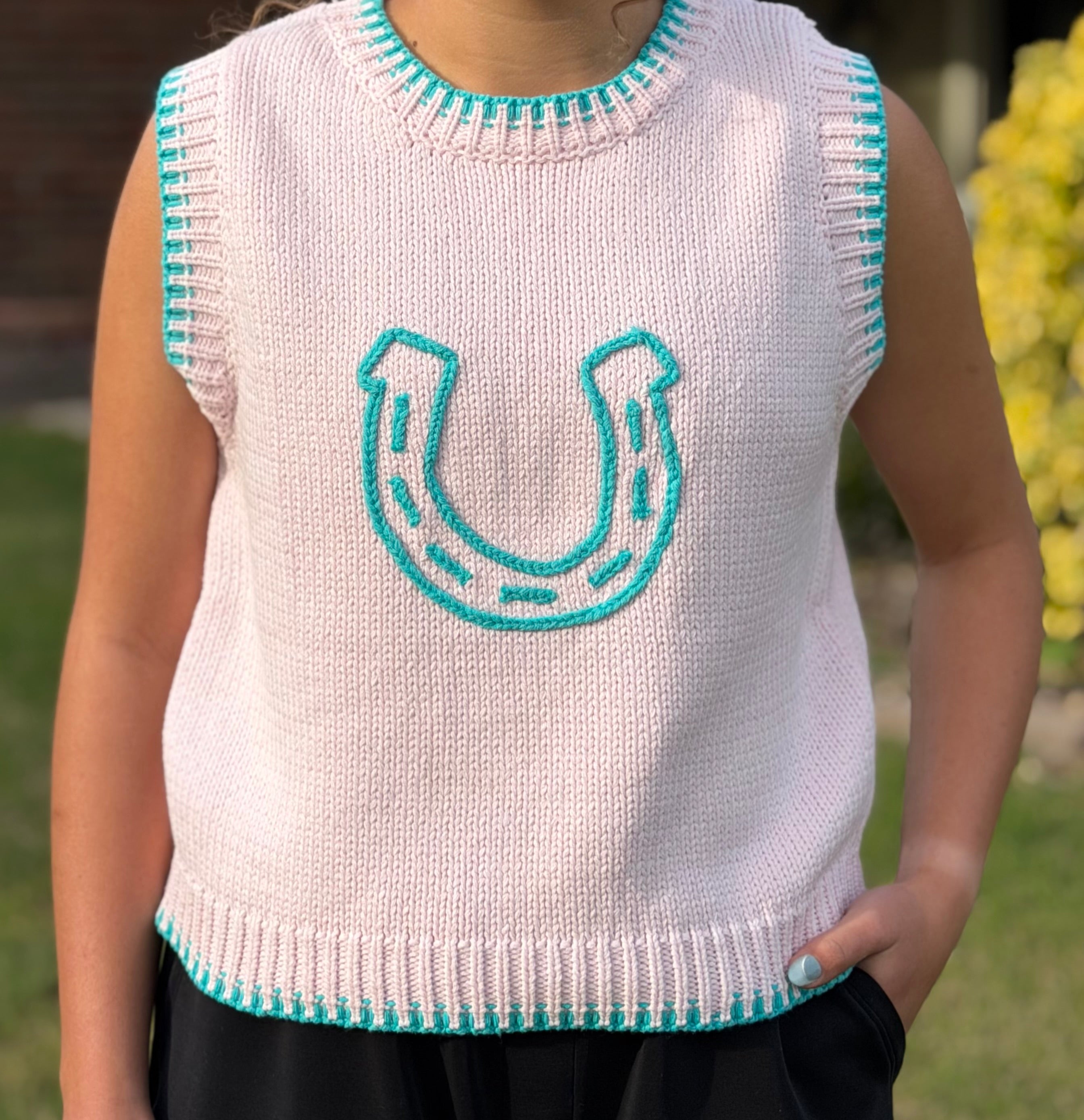 The Nicki Horseshoe Sweater Vest