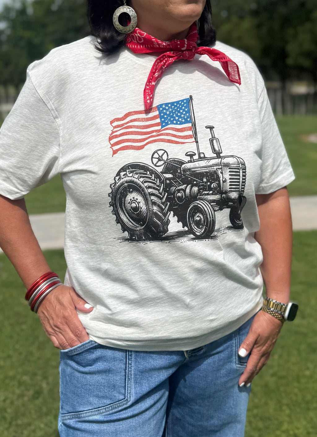 Patriotic Tractor Tee
