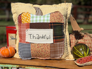 Thankful Vintage Quilt Pillow