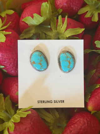 Donovan Nez Kingman Turquoise Earrings