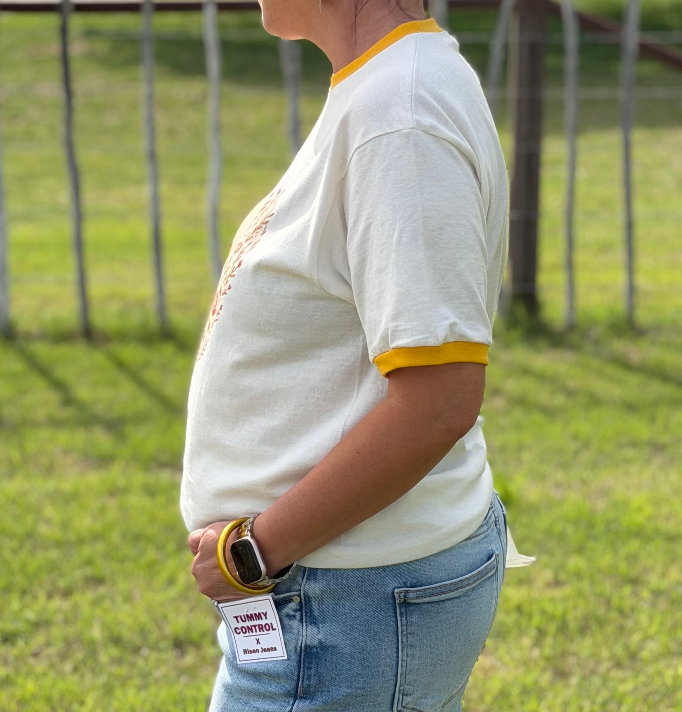 The Goldie Hen Ringer Tee