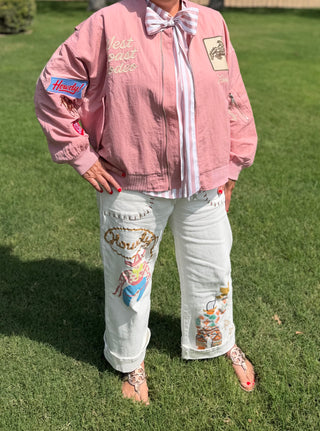 West Coast Bomber Jacket in Pink