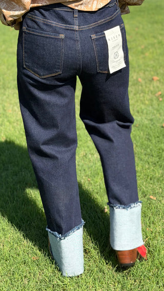 Risen Wide-Wide Cuff Jeans