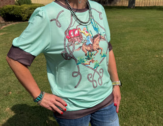 Lasso Bell Western Top
