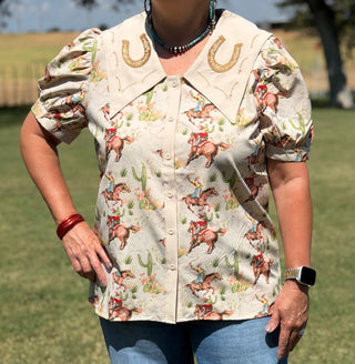 Clara Horseshoe Top