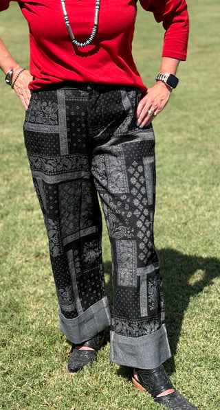 Bandana Cuffed Jeans