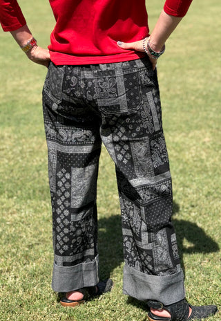 Bandana Cuffed Jeans
