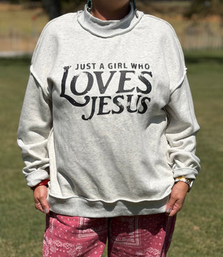 Just a Girl Who Loves Jesus Crewneck