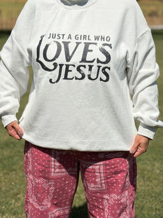 Just a Girl Who Loves Jesus Crewneck