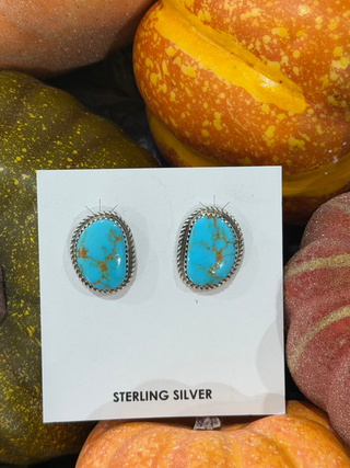 Donovan Nez Kingman Turquoise Earrings