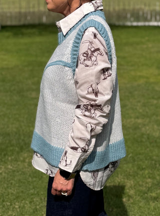 Bonita Denim Sweater Vest