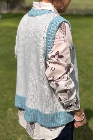 Bonita Denim Sweater Vest