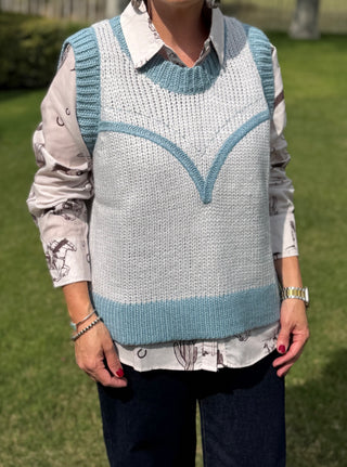Bonita Denim Sweater Vest