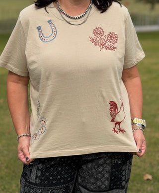 Rustic Ranch Embroidered Tee