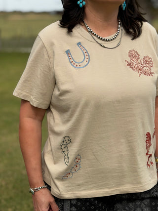 Rustic Ranch Embroidered Tee