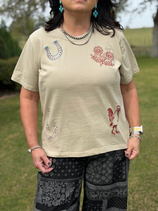 Rustic Ranch Embroidered Tee