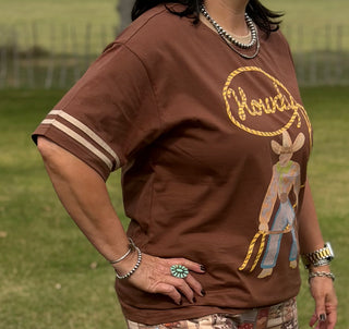 Howdy Graphic Cowgirl Tee