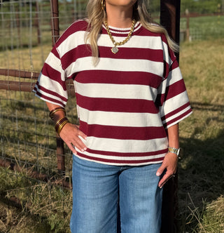 Caroline Stripe Sweater Top