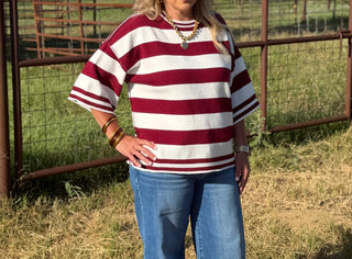 Caroline Stripe Sweater Top