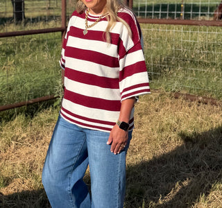 Caroline Stripe Sweater Top