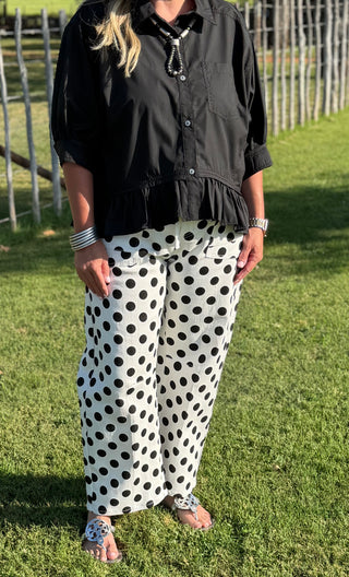 Payton Polka Dot Barrel Pants