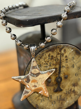 Silver Big Star Necklace