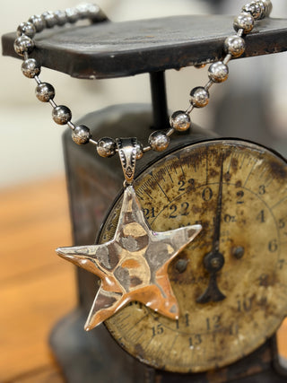 Silver Big Star Necklace