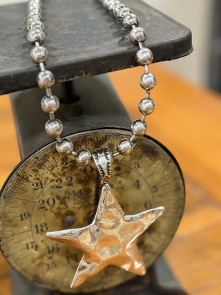 Silver Big Star Necklace