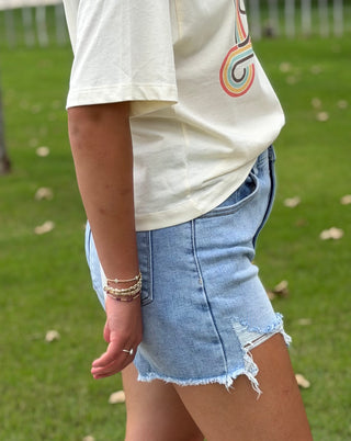 Risen High Rise Cut-off Shorts