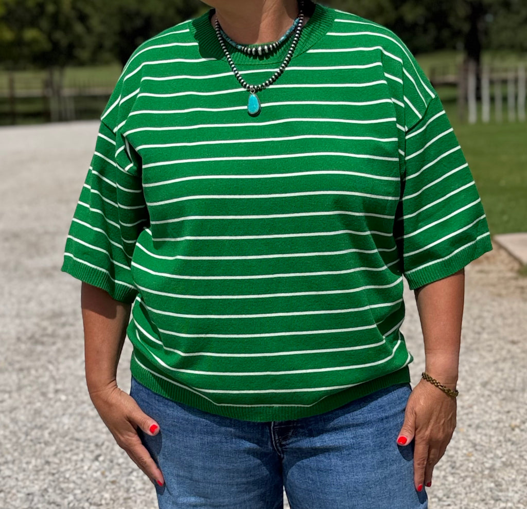 The Taylor Green Stripe Top