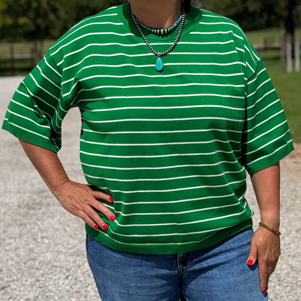 The Taylor Green Stripe Top