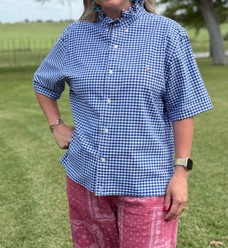Bluebonnet Reworked Button Up