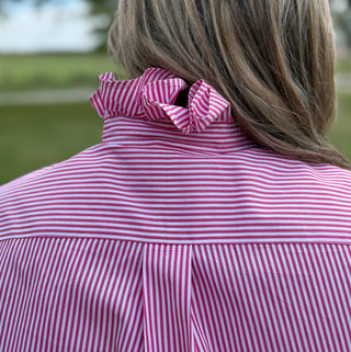 Pink Pony Ruffle Polo