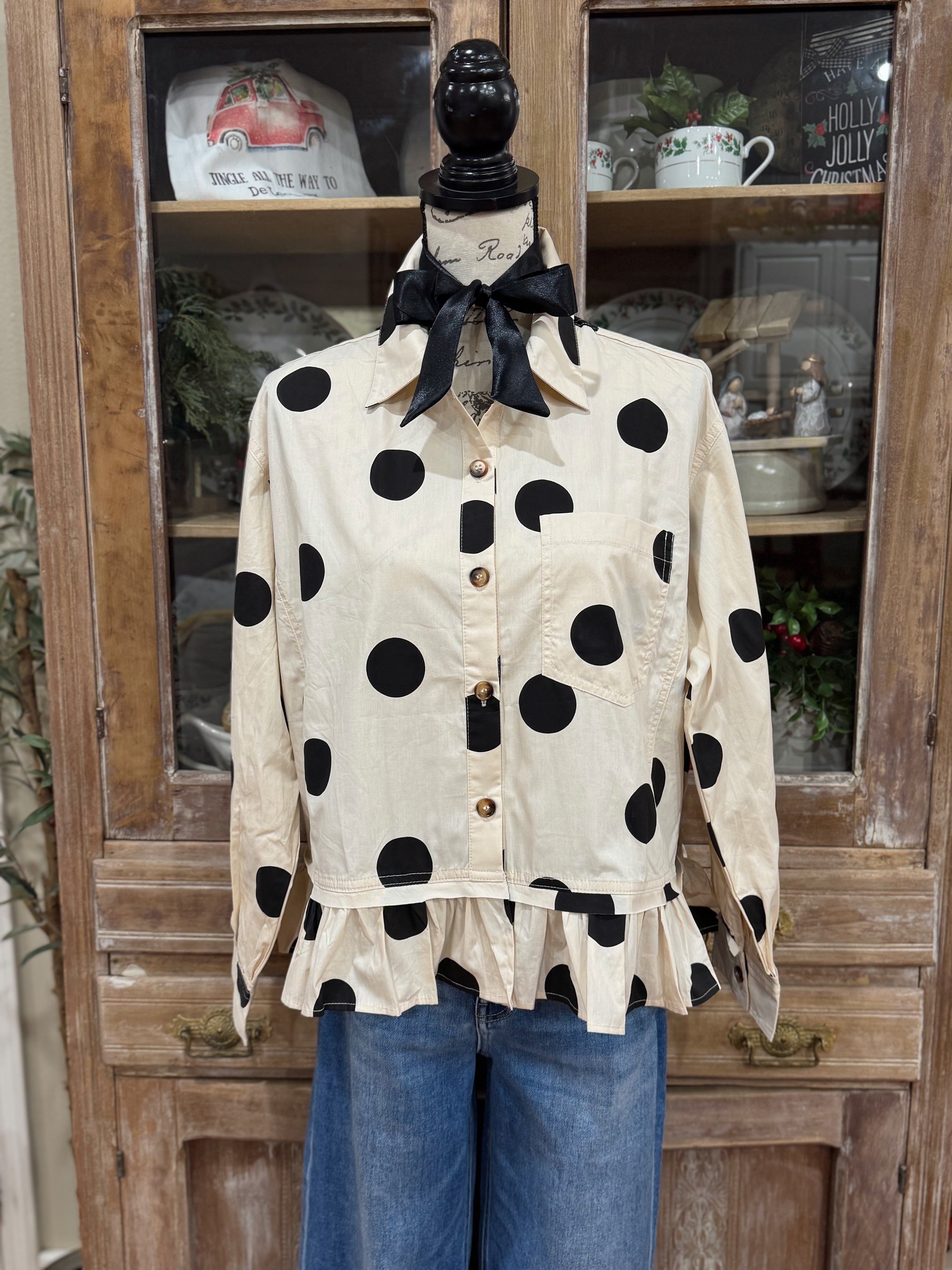 The Game Day Polka Dot in Black