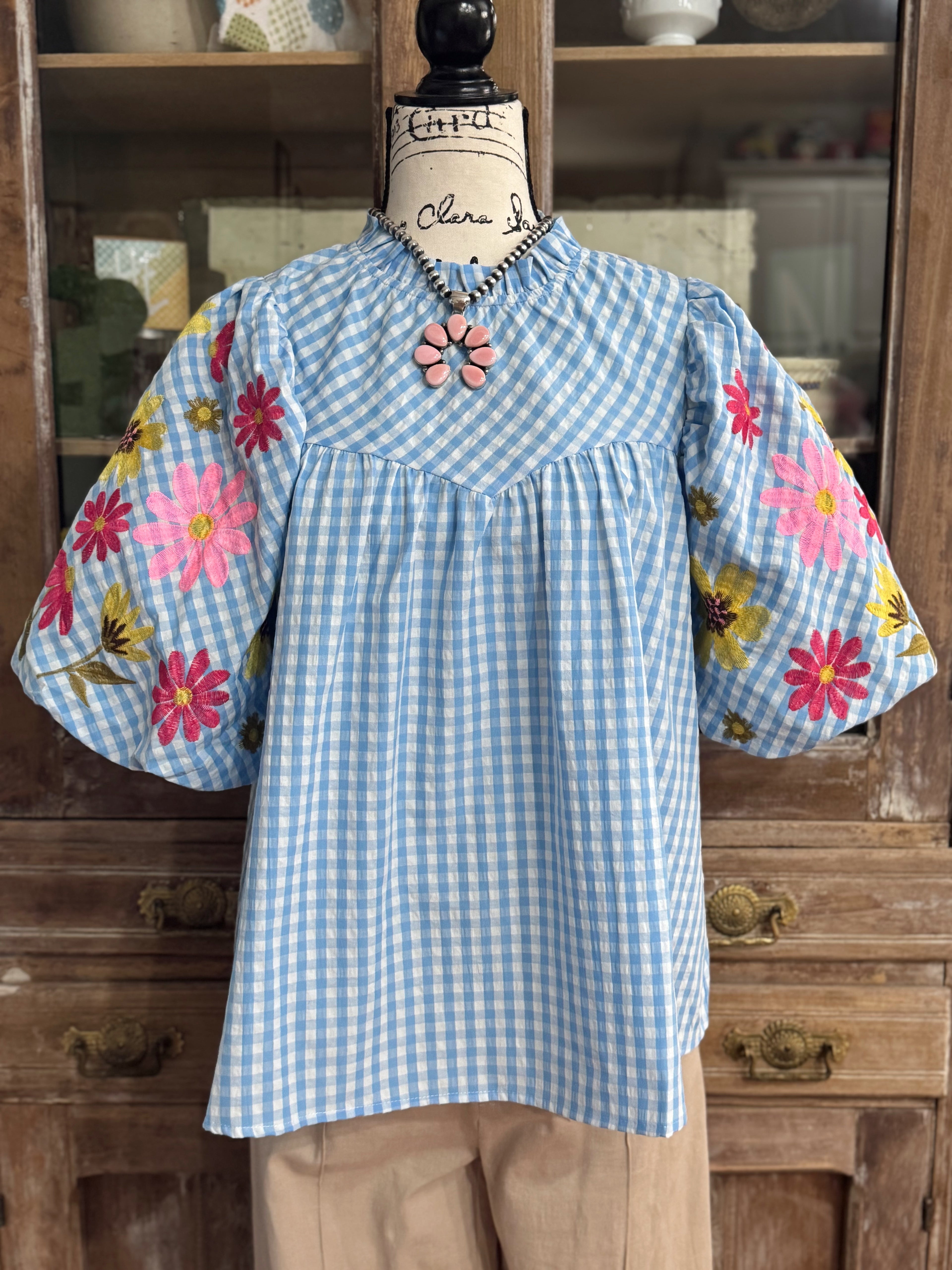 The Misty Gingham Top