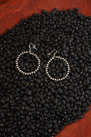 Navajo Pearl Hoop Earrings