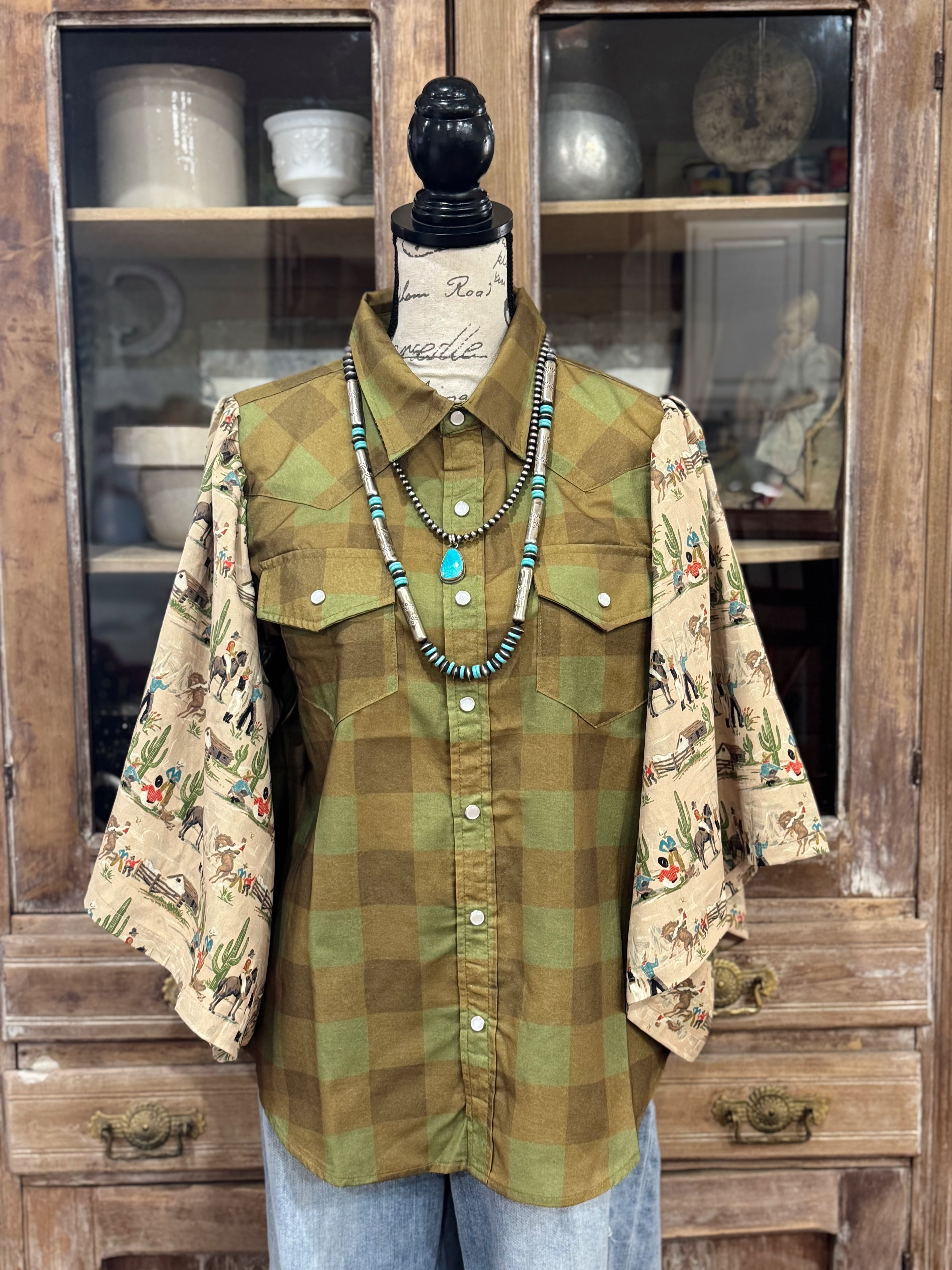 The Cowboy Plaid Top