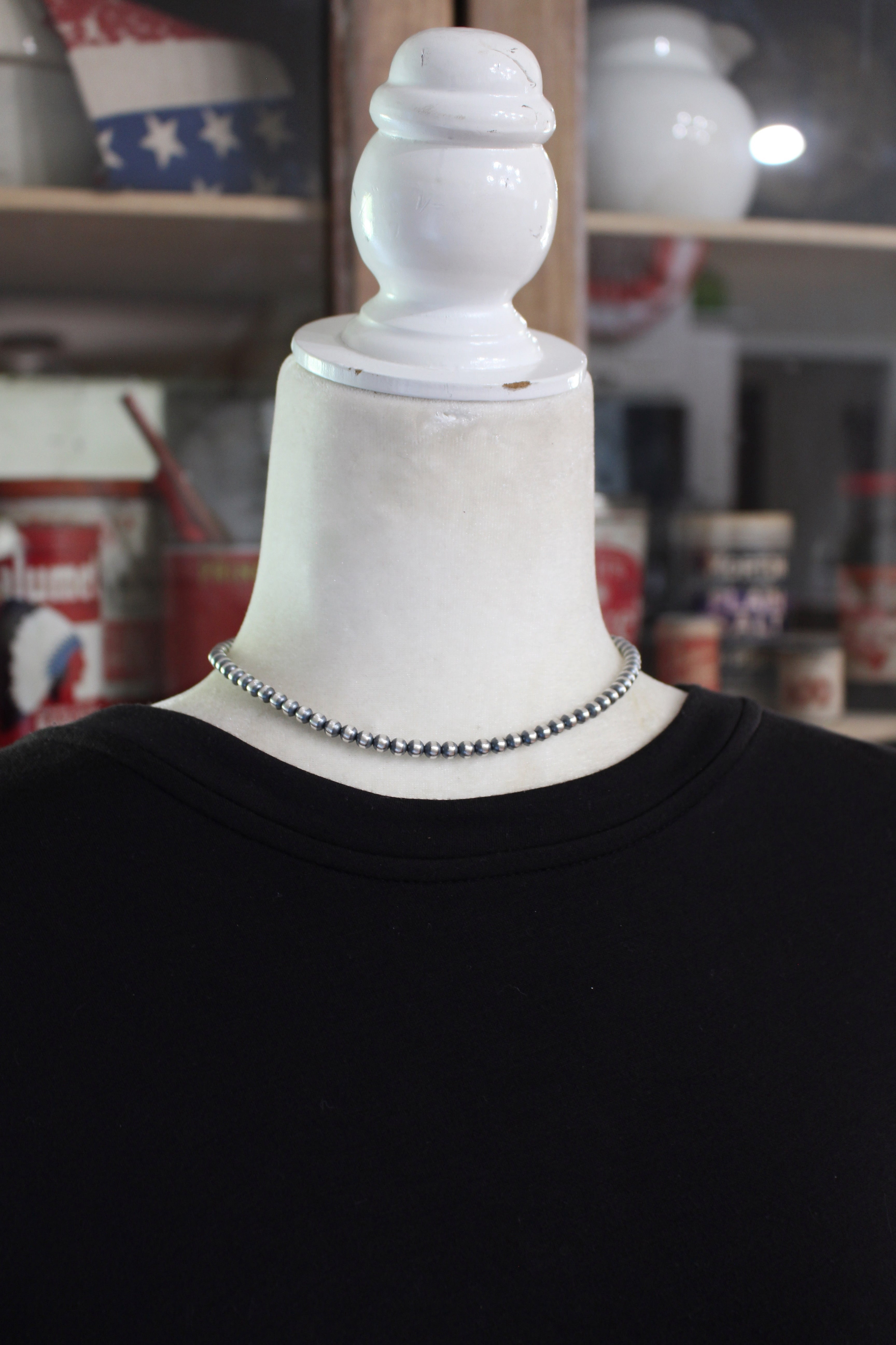 5mm Navajo Pearl Necklace 15"